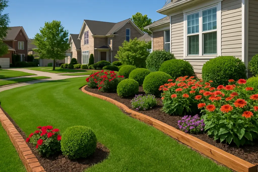 installing a garden border